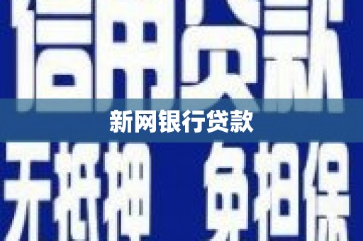 湖州新网银行贷款