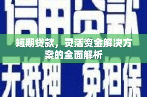 湖州短期贷款，灵活资金解决方案的全面解析