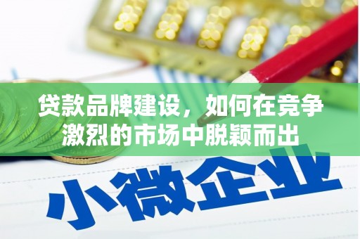 湖州贷款品牌建设，如何在竞争激烈的市场中脱颖而出