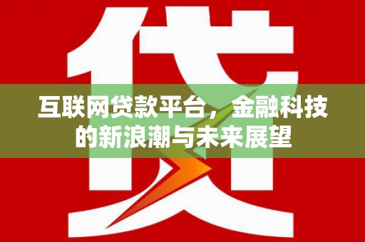 湖州互联网贷款平台，金融科技的新浪潮与未来展望