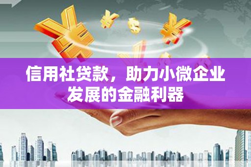 湖州信用社贷款，助力小微企业发展的金融利器