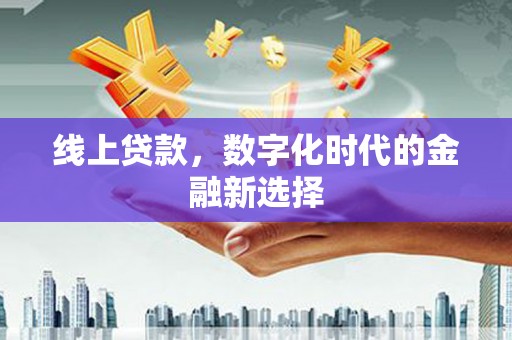 湖州线上贷款，数字化时代的金融新选择