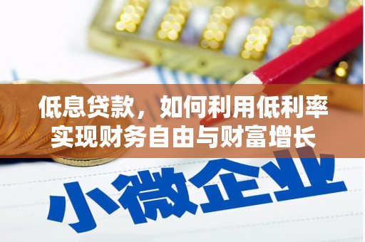 湖州低息贷款，如何利用低利率实现财务自由与财富增长